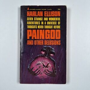 Signed Harlan Ellison Paingod Vintage Pyramid First Printing 1965 Paperback